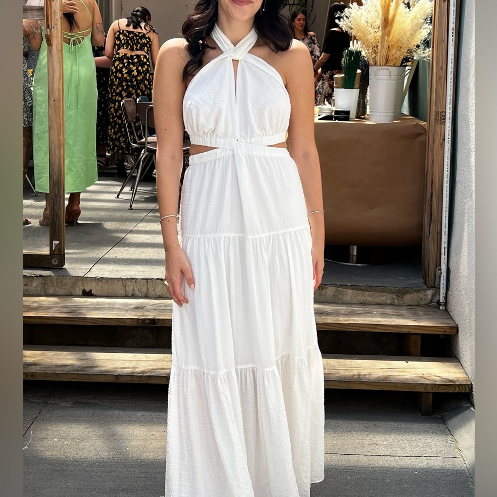 Significant Other White Halter Dress